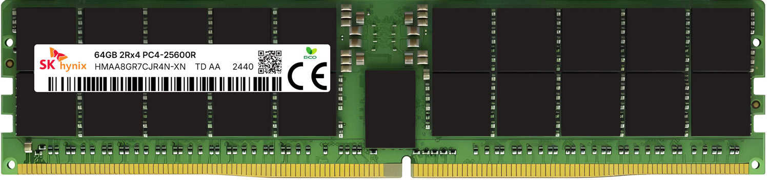 HMAA8GR7CJR4N-XN SK Hynix 64GB DDR4-3200 ECC RDIMM 2Rx4 1.2V Memory